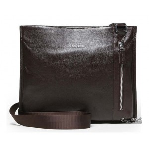 coffee Genuine leather messenger bag