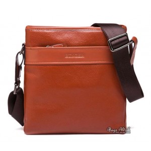 Fine leather messenger bag, orange great leather messenger bag