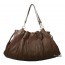 Leather shoulder handbag