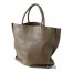 Leather tote handbag