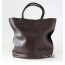 coffee Leather tote handbag