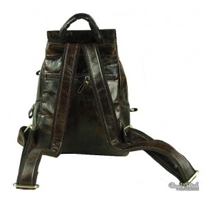 coffee Soft leather backpack