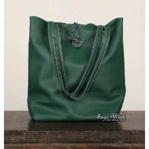 Soft leather tote, leather shopping bag