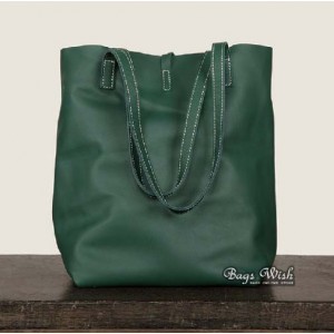 leather shopping bag