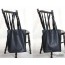 black leather shopping bag