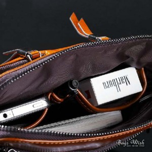 leather vertical messenger bag