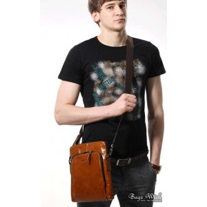 Leather messanger bag mens