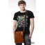 mens leather vertical messenger bag