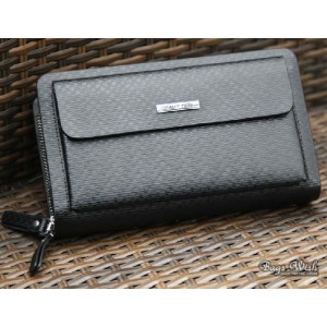 black Leather clutch bag