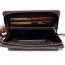 apricot mens leather zipper wallet