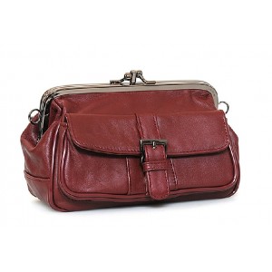 Womens messenger bag leather red