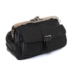 Womens messenger bag leather black