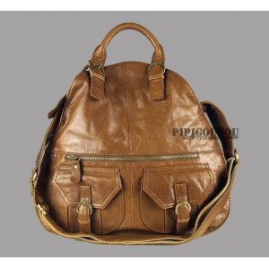 brown Expensive leather handbag