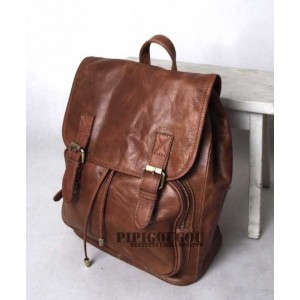 brown mens leather backpack