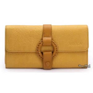 yellow women wallet leather