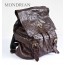 coffee Leather knapsack