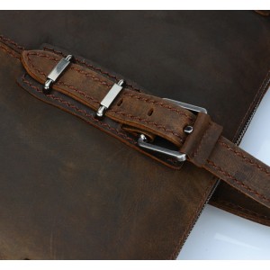 brown leather briefcase