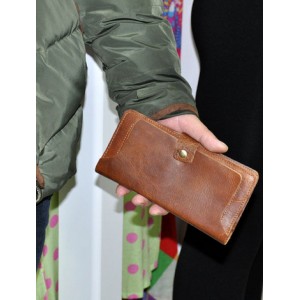 Men long leather wallet for men