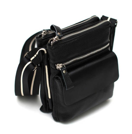 Small leather messenger bag for men, brown sports messenger bag - BagsWish