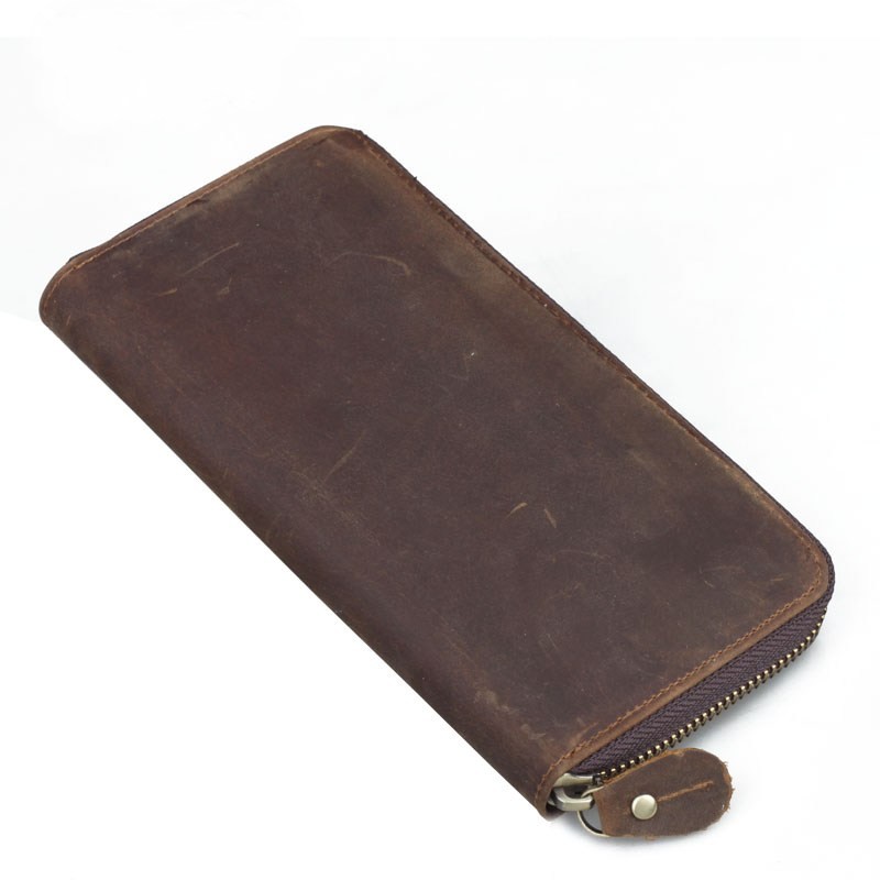 Leather clutch wallet, brown western leather wallets - BagsWish
