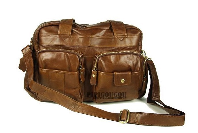 Leather messenger bag vintage coffee, brown leather organizer handbag ...