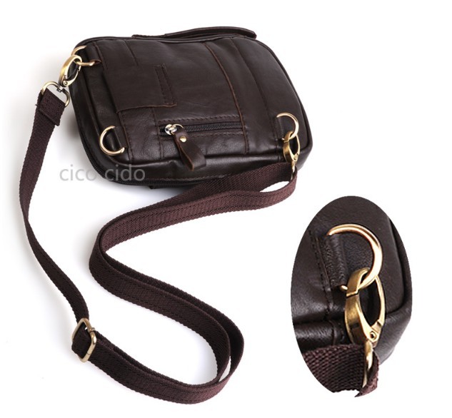 Waist purse brown, coffee messenger shoulder bag - BagsWish