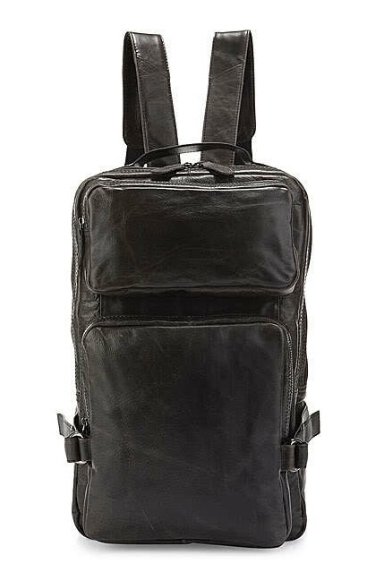 Leather rucksack, leather man bag - BagsWish