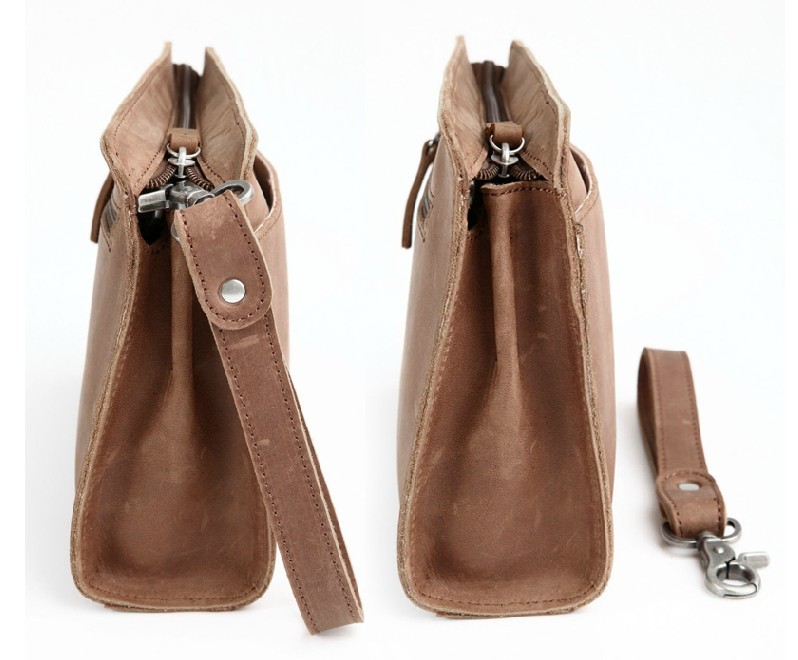 Leather clutch bag, genuine leather bag - BagsWish