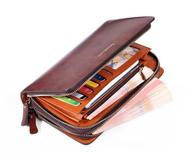 Men's leather wallet, Boutique leather clutch - BagsWish