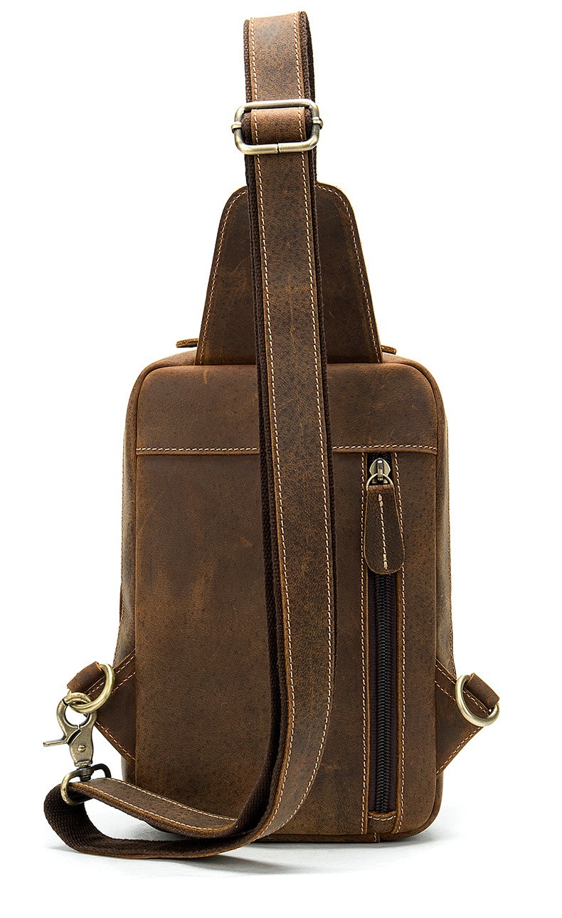 Vintage Real Leather Ipad Chest Pack - BagsWish