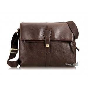 Messenger bag men leather, coffee shoulder bag for men - BagsWish